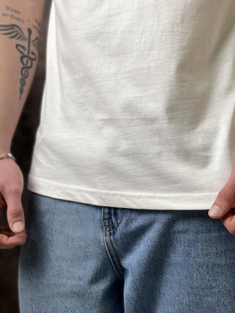 Футболка Lacoste біла лого з блакитним, фото №4