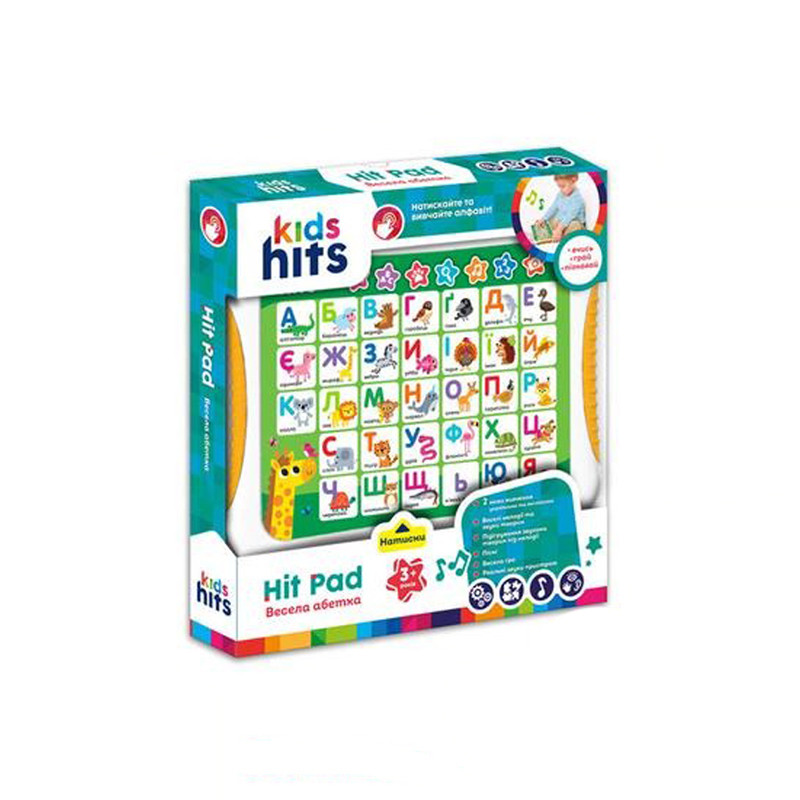 Развивающий интерактивный планшет Веселая Азбука Kids Hits KH01/003 украинский английский язык, фото №1