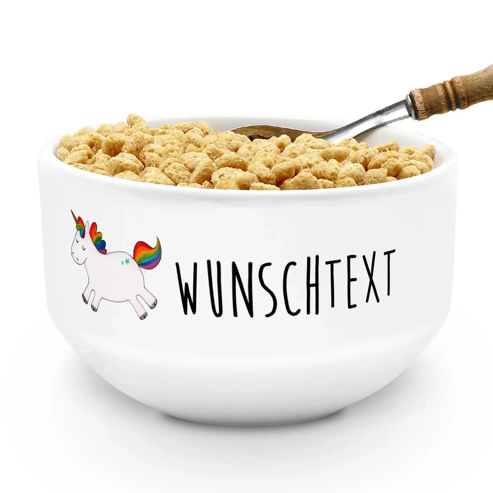 Миска для хлопьев Mr. & Mrs. Panda Единорог Счастливый Персонализированный, фото №3