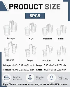 Средство от храпа 8 шт., против храпа, улучшает дыхание, улучшает сон, многократное synthetic.ua - Фото 1