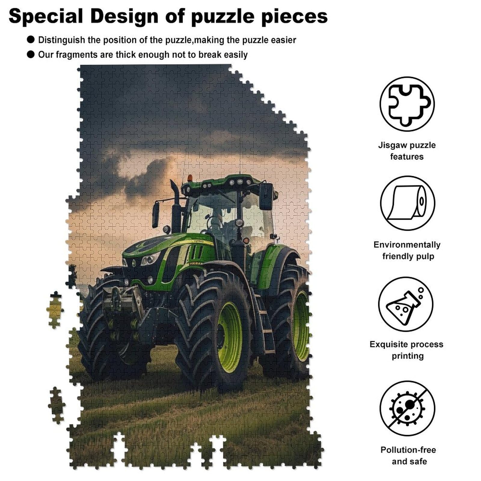 Пазл Standard Tractor 1000 елементів 78 x 53 см, фото №4