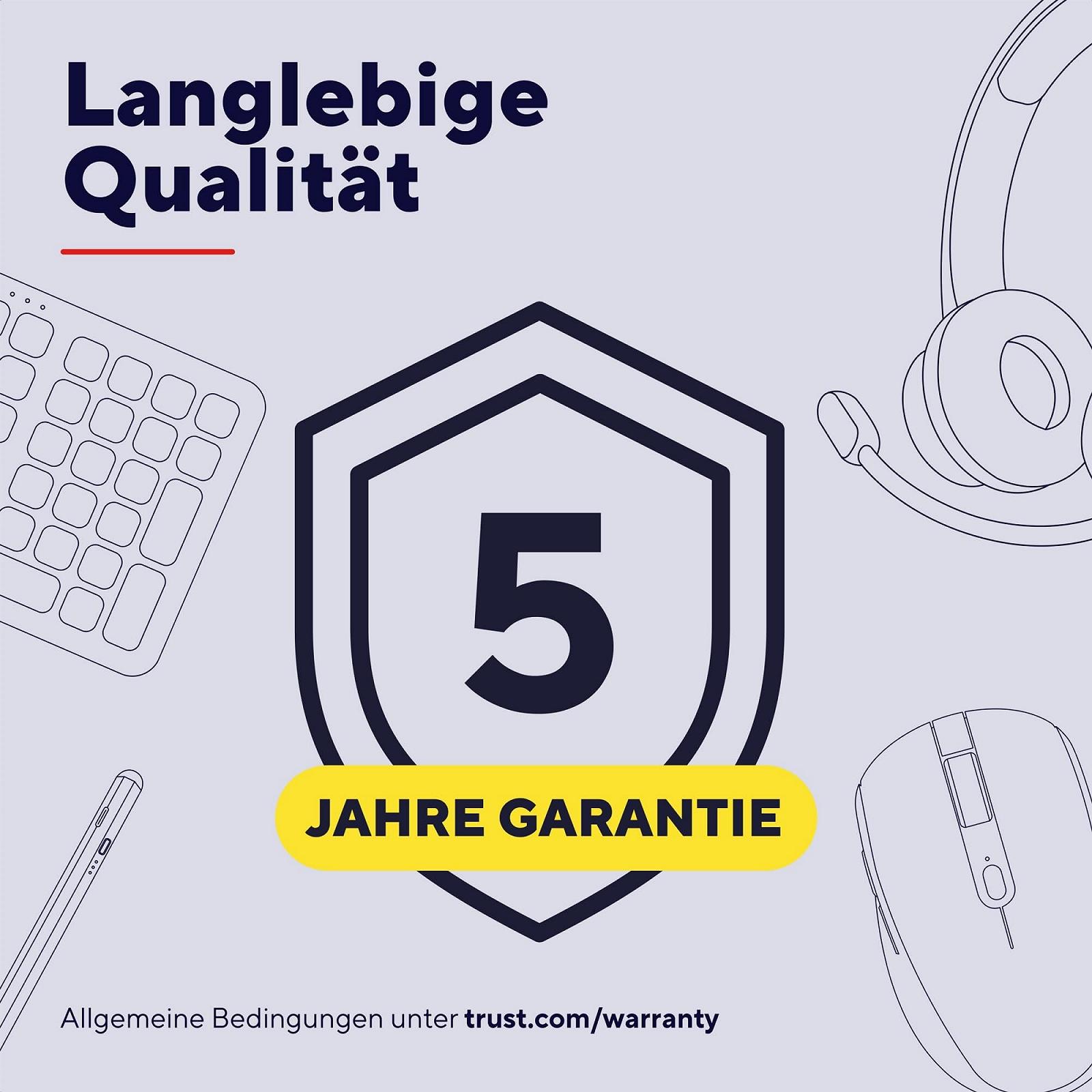 Мышь Trust Verto вертикальная, 1000/1600 DPI, LED подсветка, с кабелем для правшей, фото №5