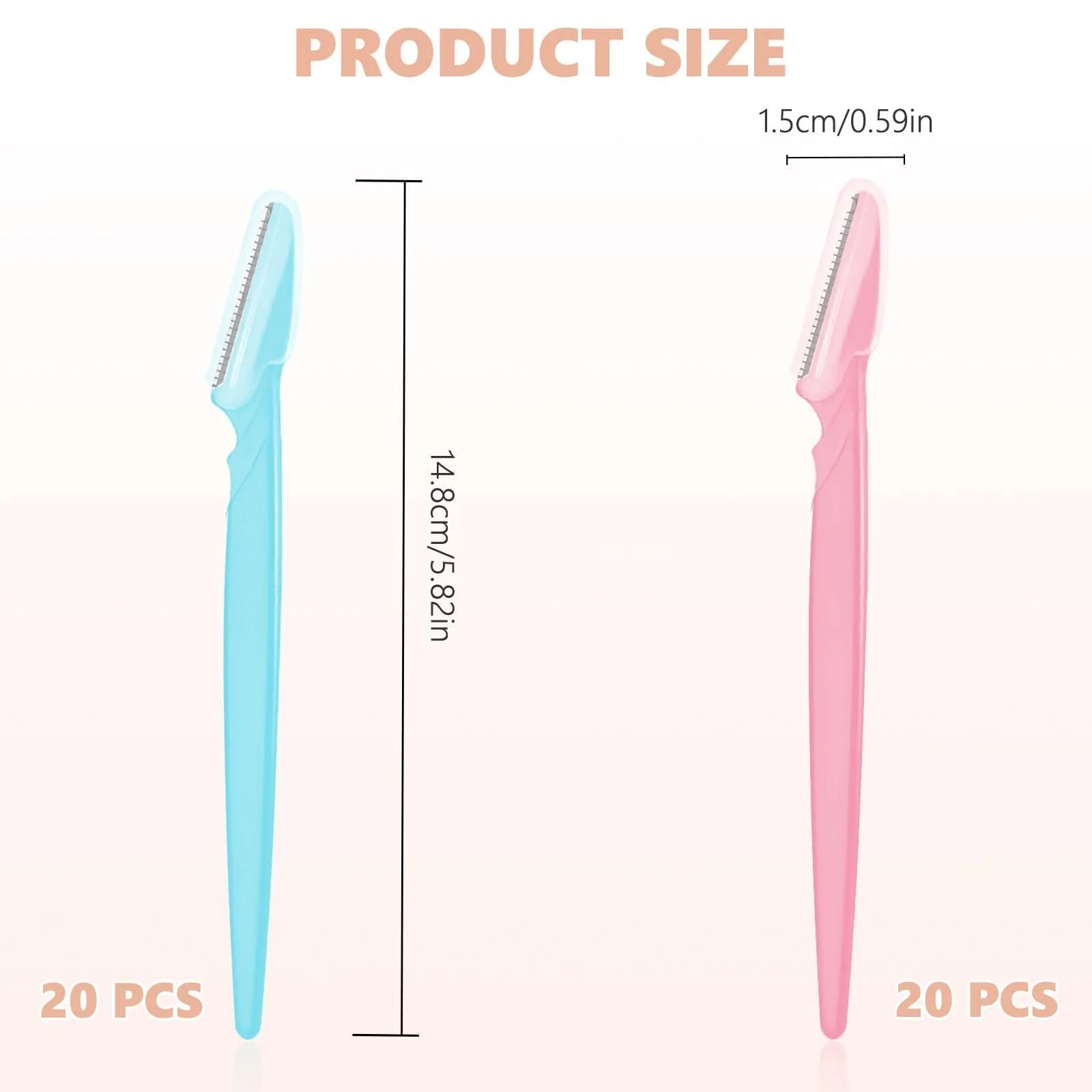Бритва для брів Pack of 40 Eyebrow Razors for Women 40 шт. Синій, рожевий, фото №2 Бритва для брів Pack of 40 Eyebrow Razors for Women 40 шт. Синій, рожевий, фото №2