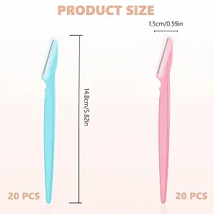 Бритва для брів Pack of 40 Eyebrow Razors for Women 40 шт. Синій, рожевий synthetic.ua - Фото 1