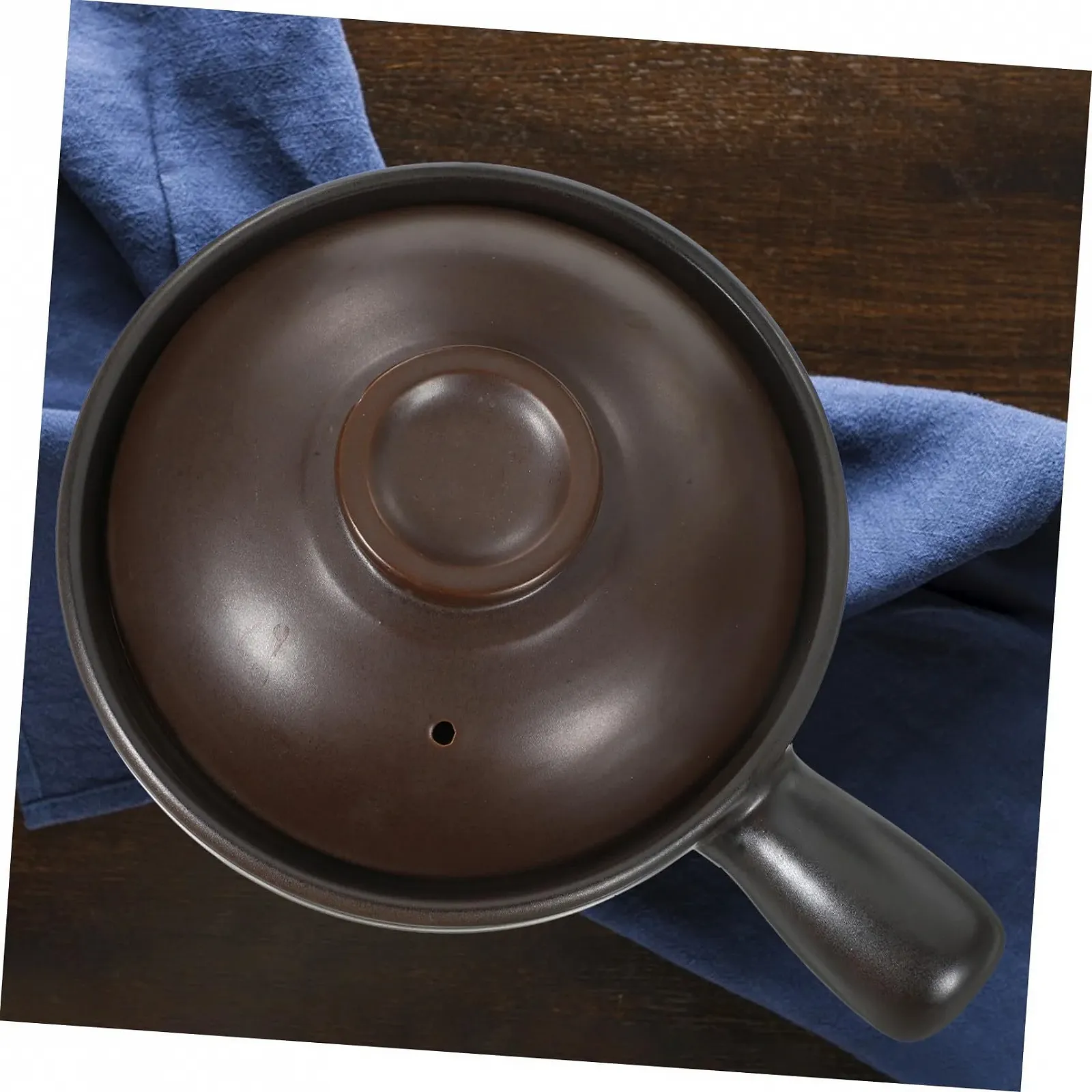 Ковш-кесероль Sand Pot Stoneware Pot з кришкою та однією ручкою термостійкий керамічний, фото №7