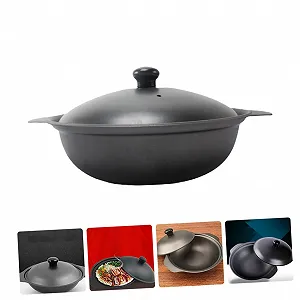 Каструля-сотейник чавунна Gadpiparty з кришкою для рису та тушкованої курки термостійка synthetic.ua - Фото 1