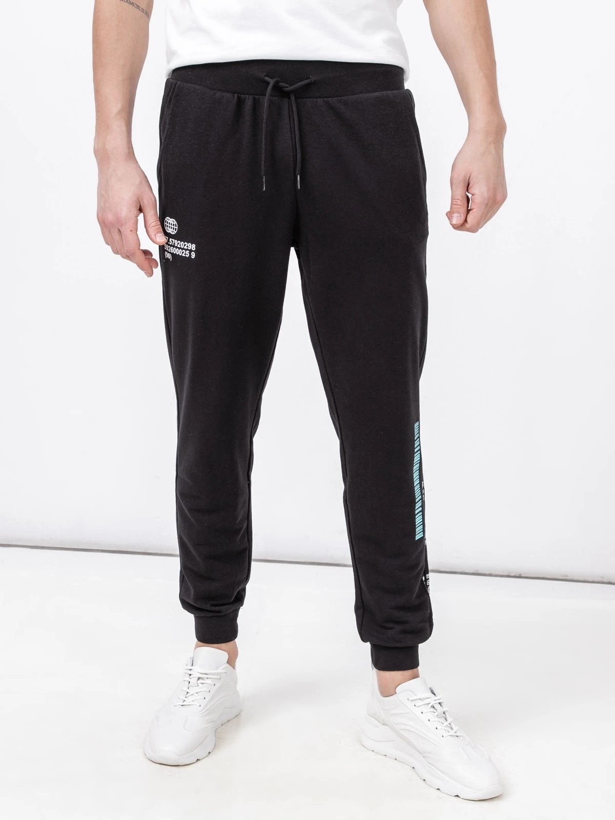 Штани JPSTGORDON JJCLAY SWEAT PANTS IN 12205877- Jack&Jones Чорний M, фото №1