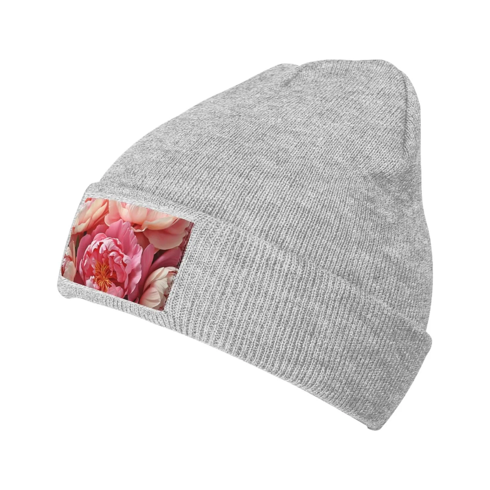 Шапка-біні для жінок тепла в'язана Квітка півонії, фото №1 Шапка-біні для жінок тепла в'язана Квітка півонії, фото №1