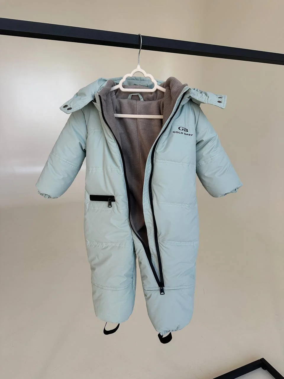 Демісезонний дитячий комбінезон 74р весна/осінь Голд мята, фото №4 Демісезонний дитячий комбінезон 74р весна/осінь Голд мята, фото №4