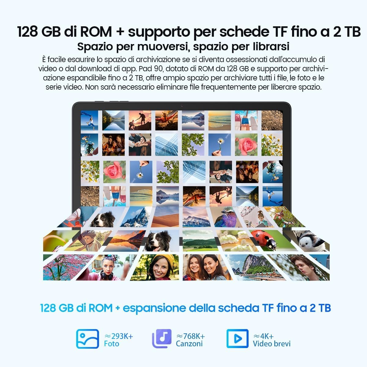 Планшет 11" OSCAL Pad 90 (8+16)/128 Гб 4G 2-SIM 8 ядер Android 14 7700 mAh Сірий, фото №5 Планшет 11" OSCAL Pad 90 (8+16)/128 Гб 4G 2-SIM 8 ядер Android 14 7700 mAh Сірий, фото №5