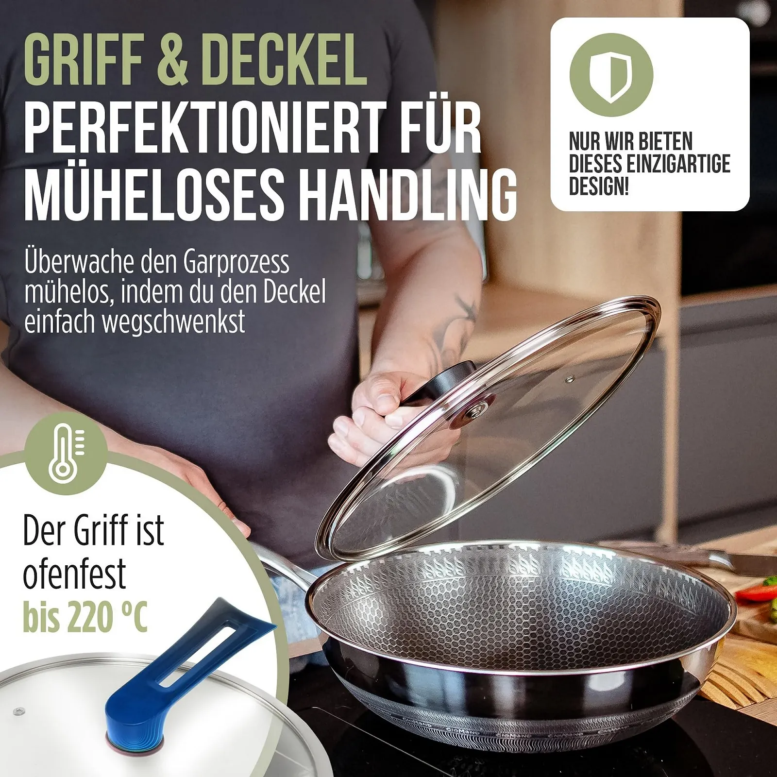 Сковорода-Wok CioMond 28 см, нержавеющая сталь, антипригарное покрытие, фото №2 Сковорода-Wok CioMond 28 см, нержавеющая сталь, антипригарное покрытие, фото №2