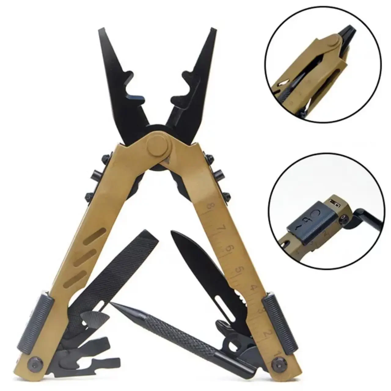 Мультитул LEATHERMAN 14 інструментів Зелено-чорний, фото №3