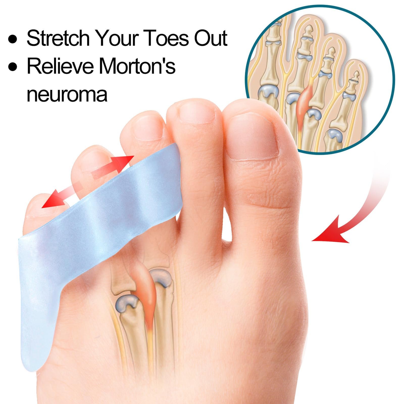 Роздільник для мізинців, 6 шт. Гелевий, знімає тиск і біль у мізинцях, фото №4 Роздільник для мізинців, 6 шт. Гелевий, знімає тиск і біль у мізинцях, фото №4
