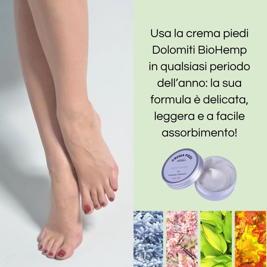 Крем для ног Dolomiti BioHemp Hemp Foot Cream с семенами и маслом конопли 50 мл, фото №4