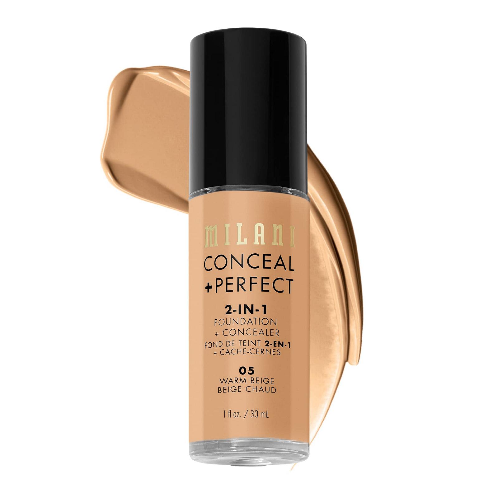 Тональная основа Milani Conceal + Perfect 2-in-1 Foundation + Concealer 05 Warm Beige, фото №1 Тональная основа Milani Conceal + Perfect 2-in-1 Foundation + Concealer 05 Warm Beige, фото №1