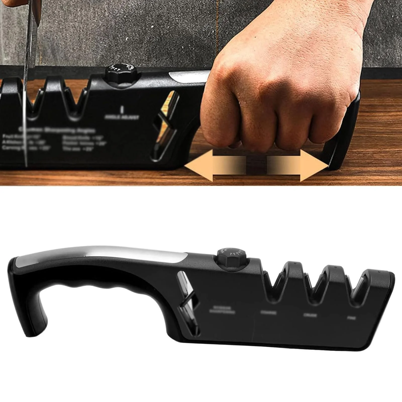 Точилка для ножів 3-ступінчаста Багатофункціональна Регульована constellations, фото №4 Точилка для ножів 3-ступінчаста Багатофункціональна Регульована constellations, фото №4