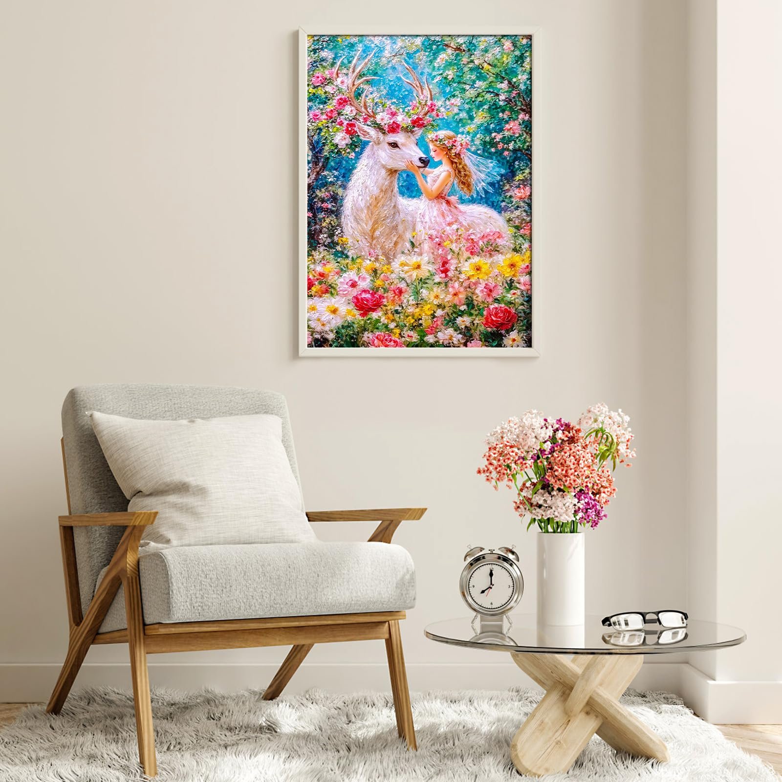 Пазл Deer Girl Білий олень 1000 деталей, фото №4