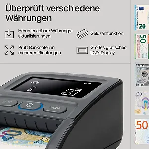 Детектор банкнот Safescan 155-SX EU валюта Чорний synthetic.ua - Фото 1