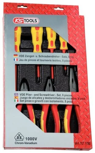 Набор инструментов KS Tools - Плоскогубцы и отвертки 8 шт VDE, фото №3