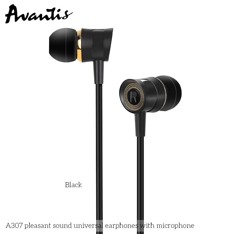 Навушники з мікрофоном Avantis A307 чорний, фото №3