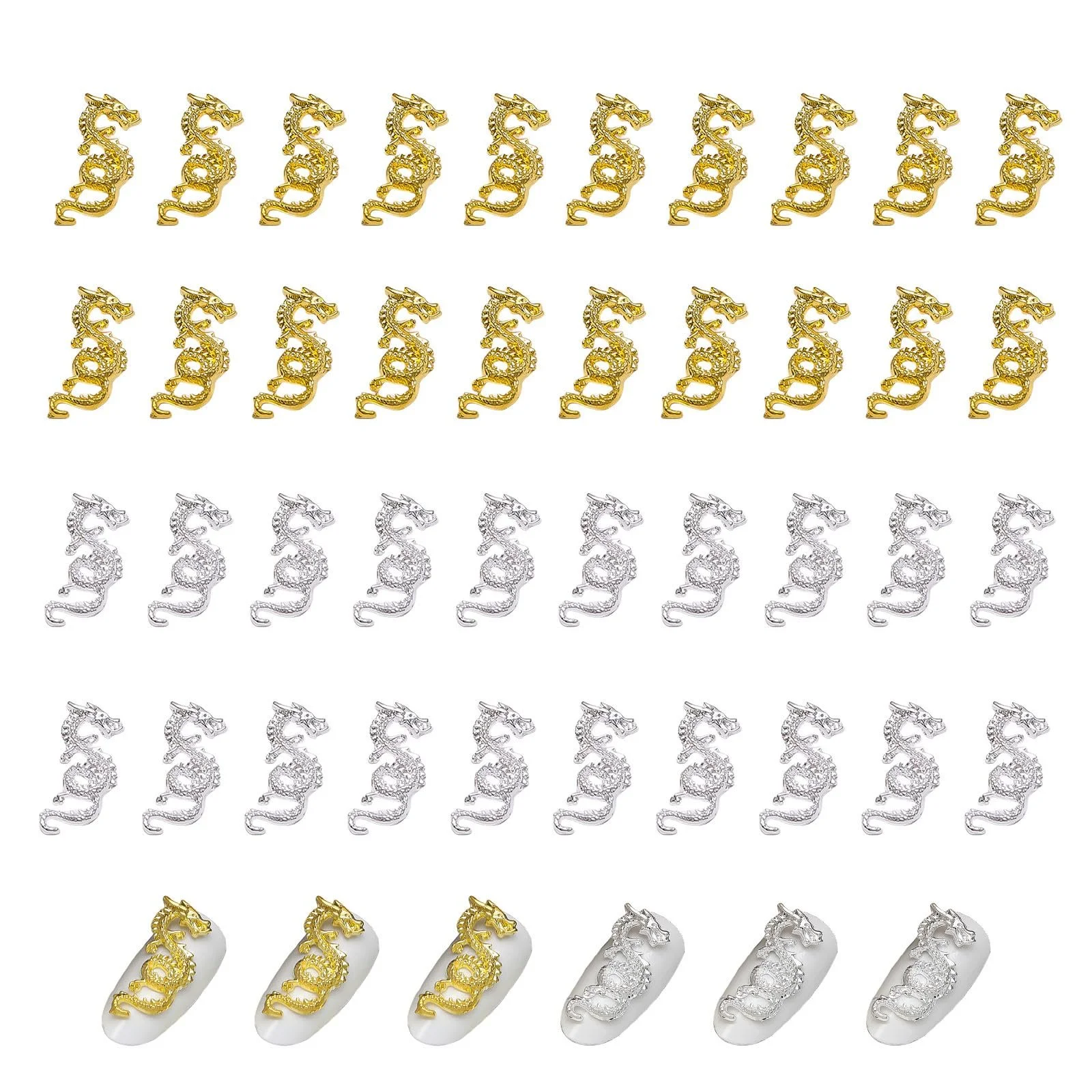 Прикраси Набір з 40 штук, Металеві підвіски 3D, Модель Mix-D, фото №1