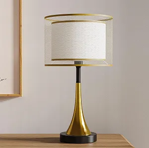 Настільна лампа LED PC Lampshade Gold Luxury Dimmable Золотиста - Фото 1