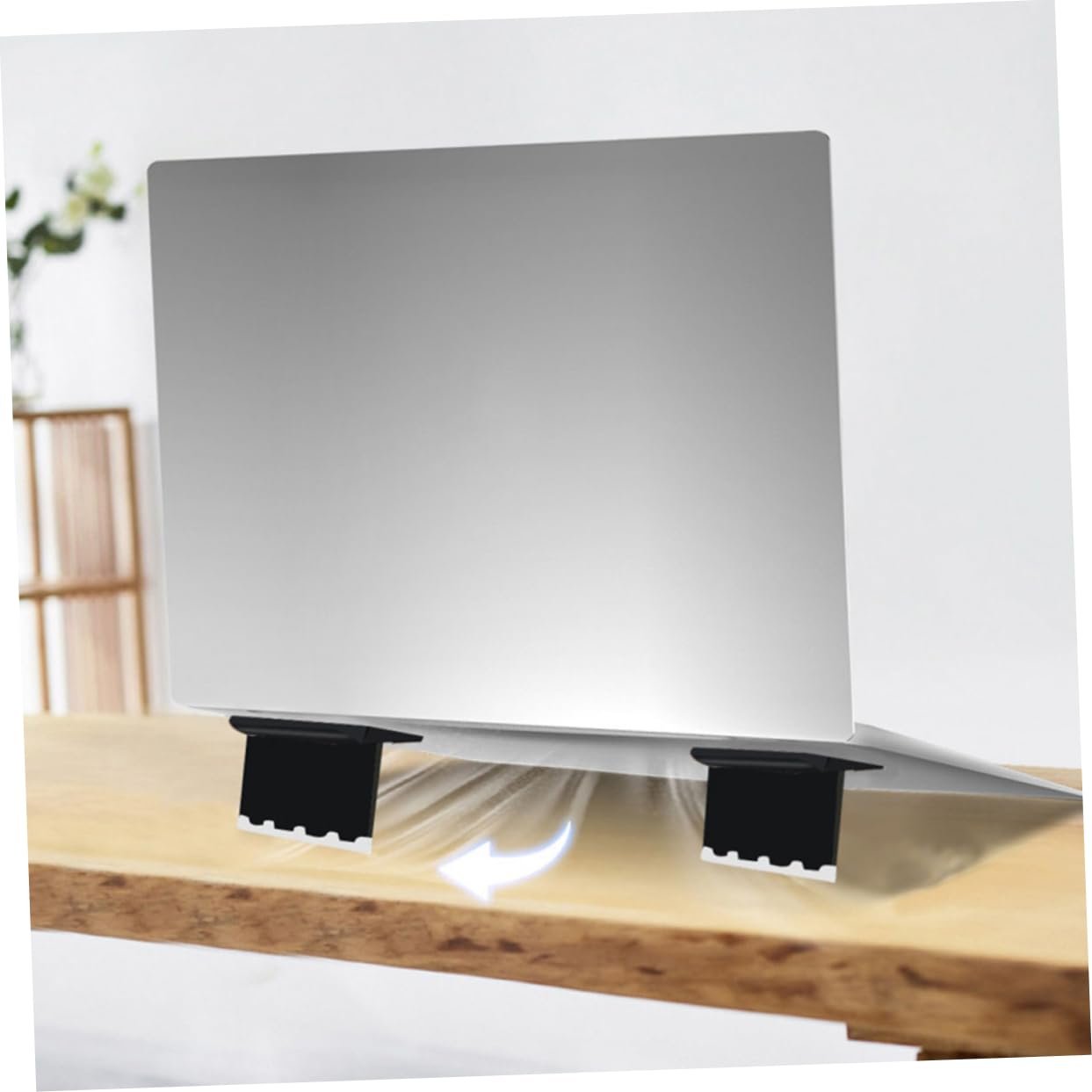 Подставка для ноутбука TEHAUX Складная, 4 шт., эргономичная, регулируемая по высоте, портативная для охлаждения и стабильности Черный, фото №6