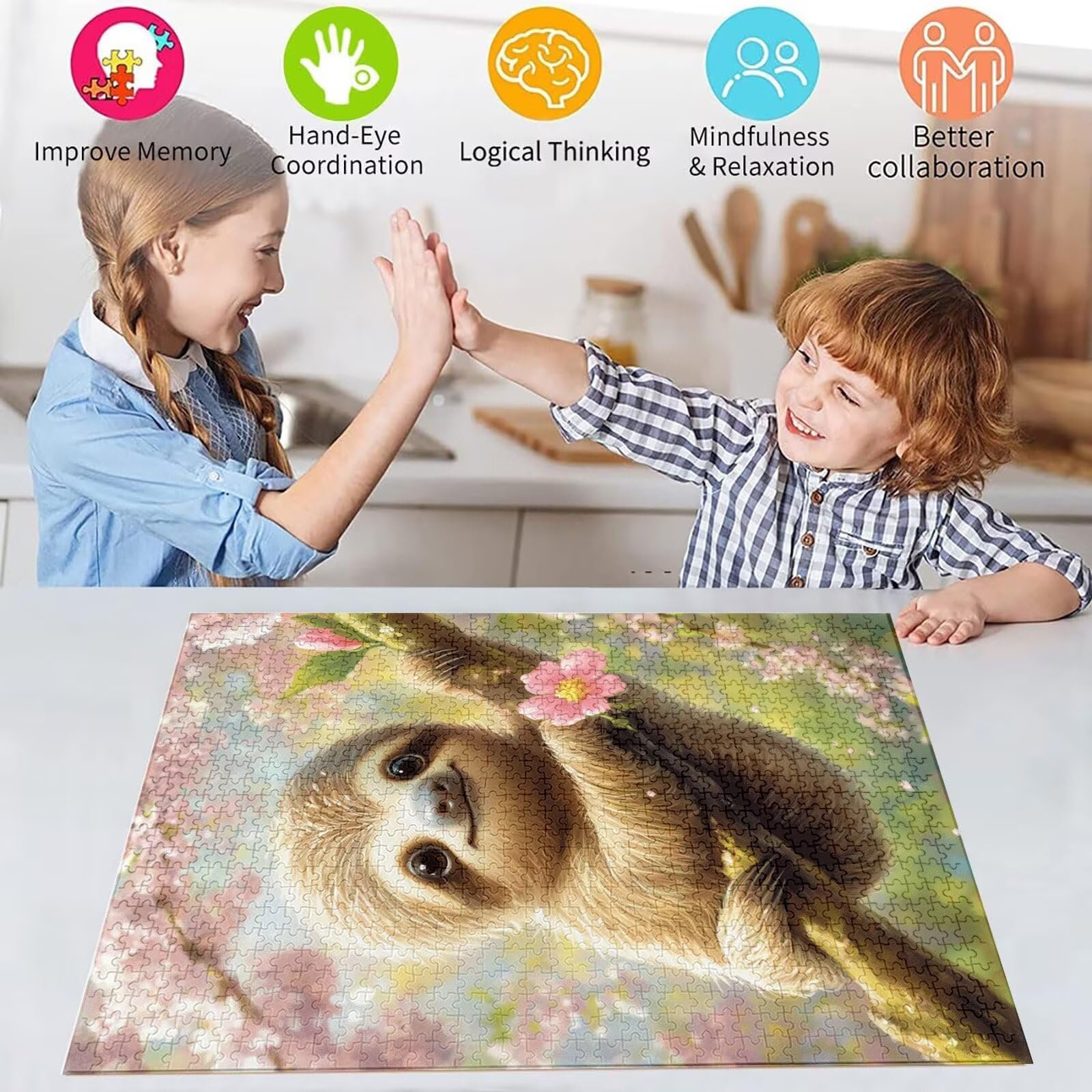 Пазл Zhlpjecc Лінивець D-615 Гра на вправність 1000 деталей 70 х 50 см, фото №2 Пазл Zhlpjecc Лінивець D-615 Гра на вправність 1000 деталей 70 х 50 см, фото №2