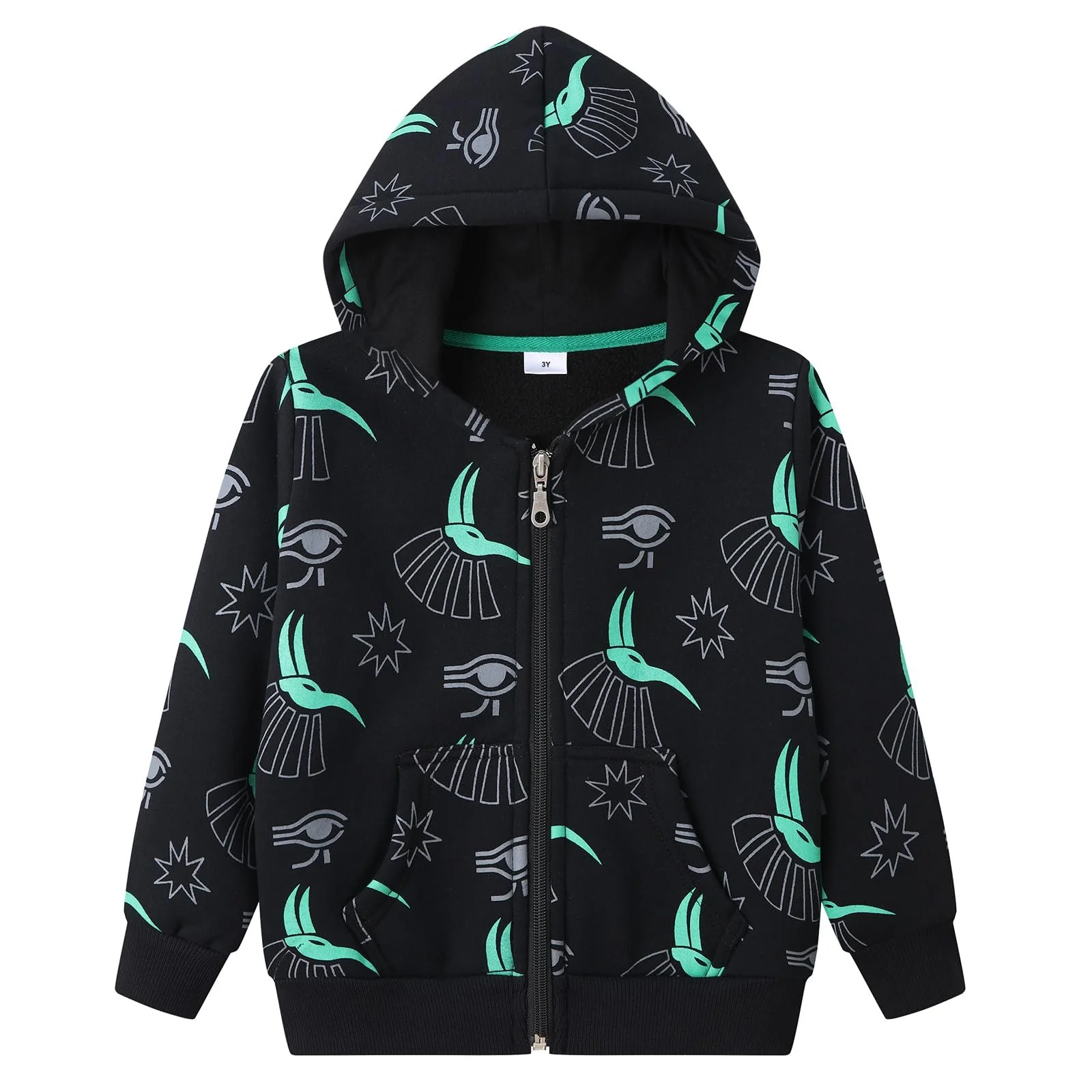 Толстовка Dinopjs для мальчиков, флисовая спортивная куртка, свитшот Horus Alien Sci-Fi Anubis, толстовка Dino на молнии, тракторная куртка, хлопковая куртка с капюшоном, толстовка-пуловер Digger для детей 3-8, фото №1