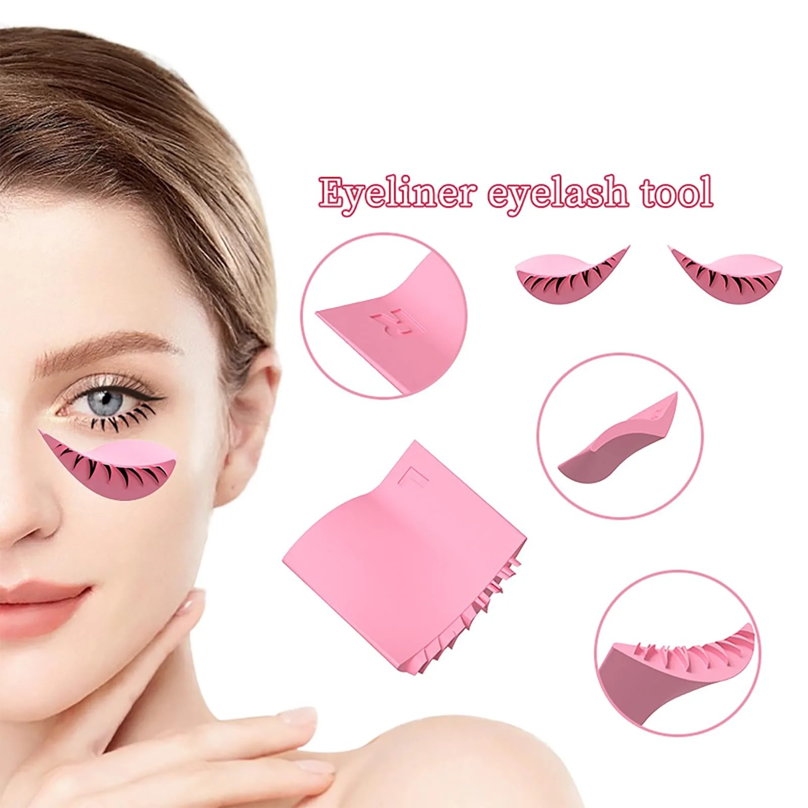 Трафарет для подводки Pure Vie Силиконовый Многоразовый Для макияжа глаз Розовый, фото №4 Трафарет для подводки Pure Vie Силиконовый Многоразовый Для макияжа глаз Розовый, фото №4