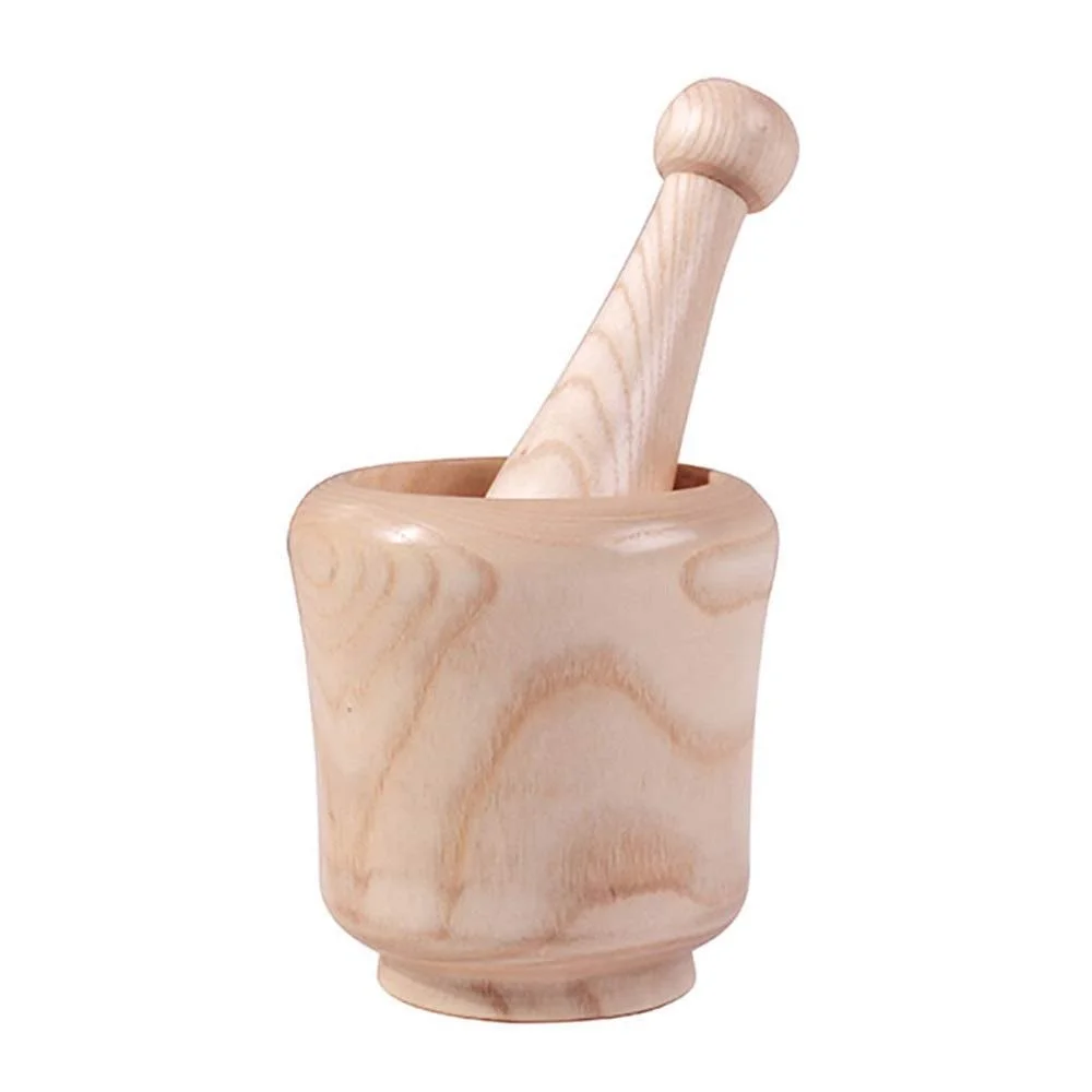 Ступка і товкач Дерев'яні Масив дерева Для спецій 6 см x 10 см, фото №1