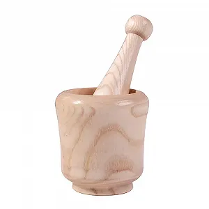 Ступка і товкач Дерев'яні Масив дерева Для спецій 6 см x 10 см - Фото 1