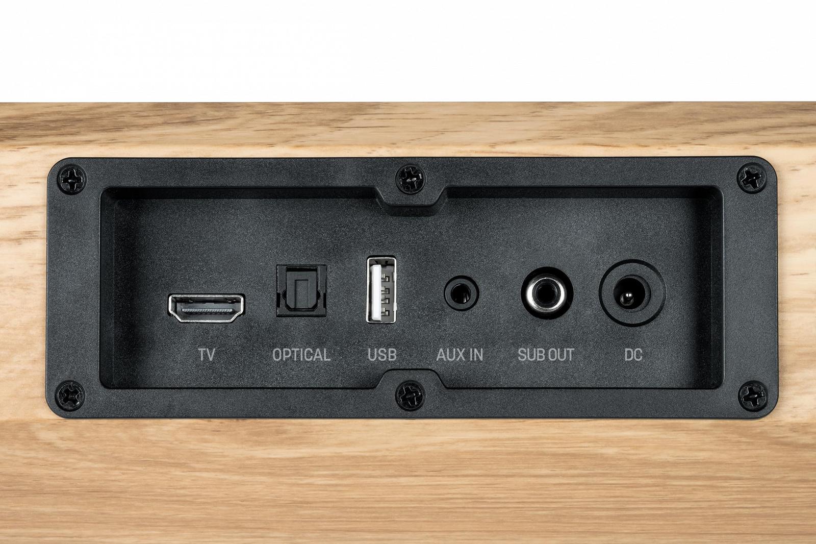 Саундбар THOMSON SB552BTS Bluetooth USB з сабвуфером Дерев'яне оздоблення Чорний, фото №6