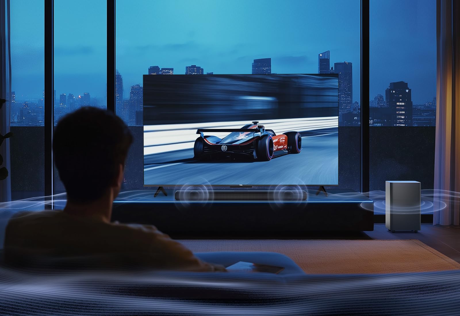 Саундбар TCL S55HE 2.1 канальный Dolby Atmos, 220 Вт Максимальная Мощность с Двойной Бас-системой, Поддержка DTS Virtual X, HDMI eARC и Bluetooth 5.3, Саундбар с Беспроводным Сабвуфером, Домашний Кинотеатр, фото №11 Саундбар TCL S55HE 2.1 канальный Dolby Atmos, 220 Вт Максимальная Мощность с Двойной Бас-системой, Поддержка DTS Virtual X, HDMI eARC и Bluetooth 5.3, Саундбар с Беспроводным Сабвуфером, Домашний Кинотеатр, фото №11