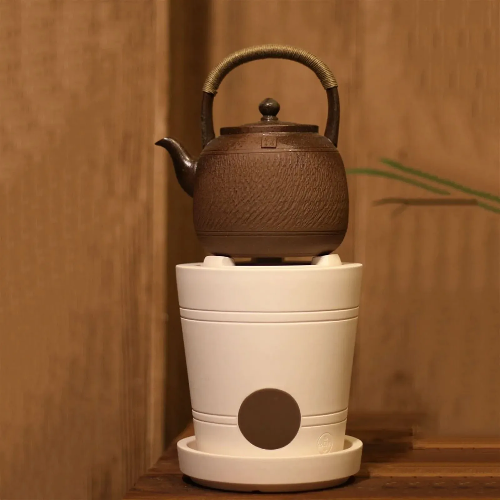 Чайник WAOCEO 1200 мл Чайник большой емкости в винтажном стиле, керамический чайник, подходит для открытого огня, угольной печи, электрической чайной машины, фото №6