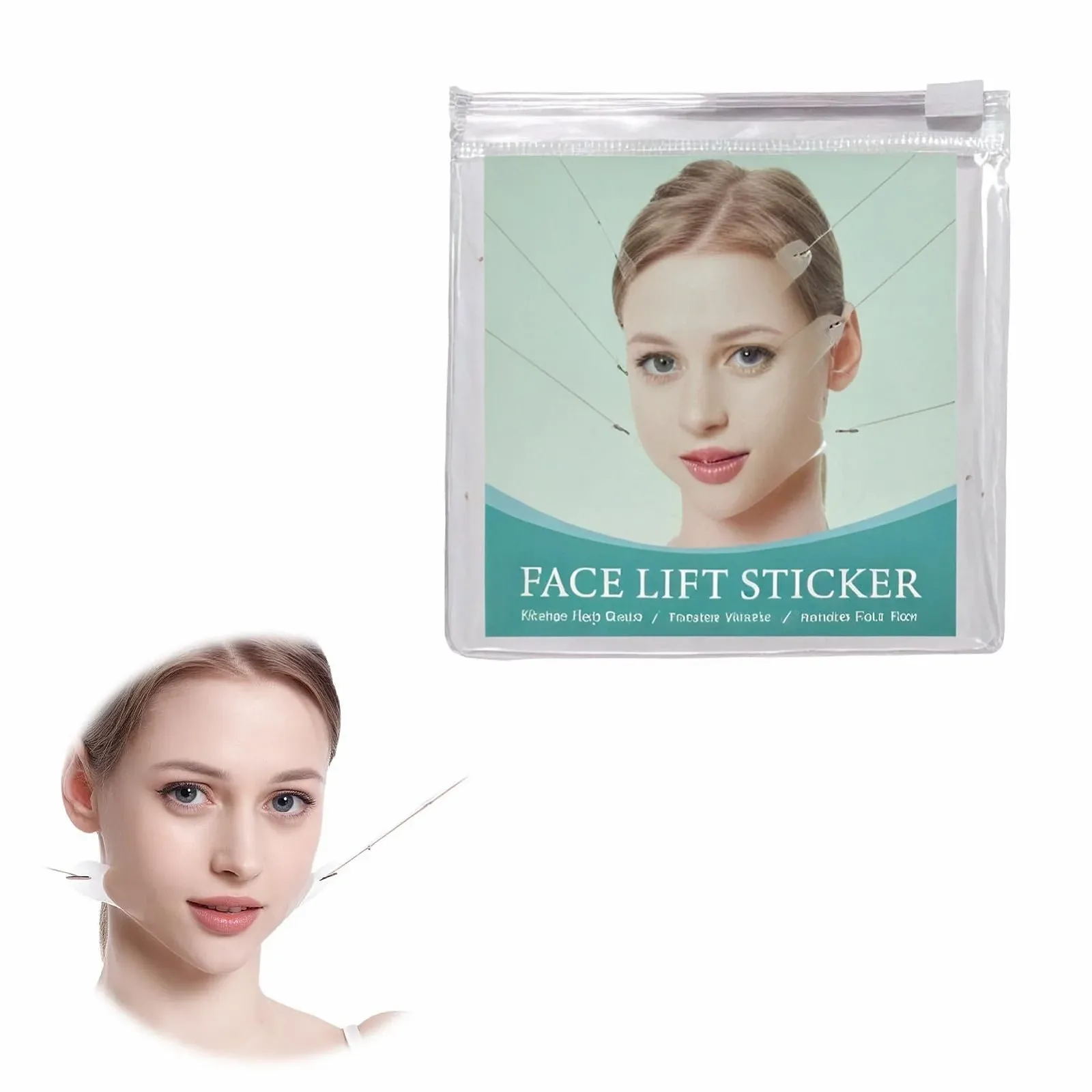 Стрічки для підтяжки обличчя, Миттєвий ефект, 20 штук, фото №2