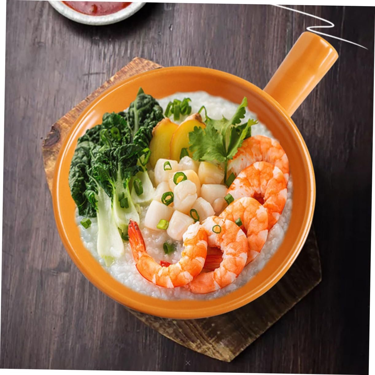 Кастрюля керамическая Gatuida жаропрочная с ручкой для газовой плиты и открытого огня, фото №5