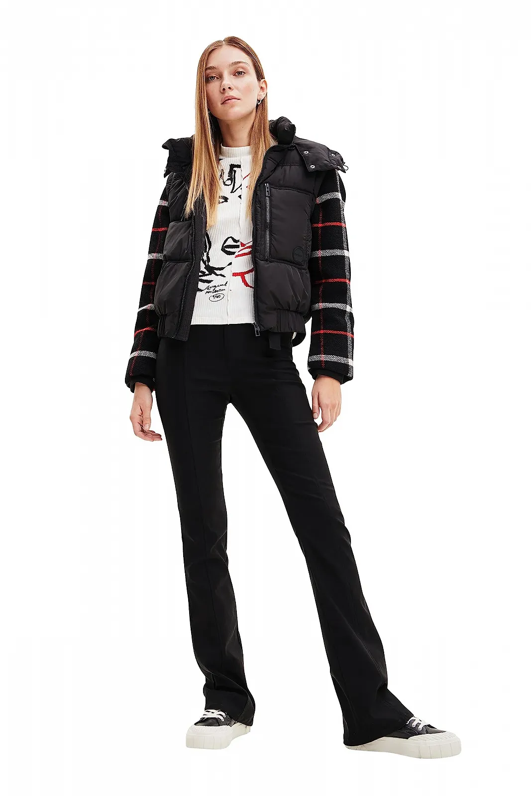 Коротке пальто Desigual Block Woman Woven Padded, фото №4