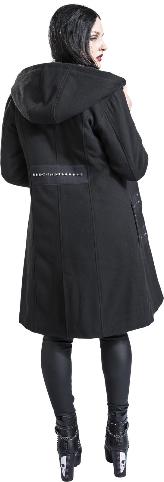 Пальто з капюшоном Gothicana by EMP Чорний, фото №6 Пальто з капюшоном Gothicana by EMP Чорний, фото №6