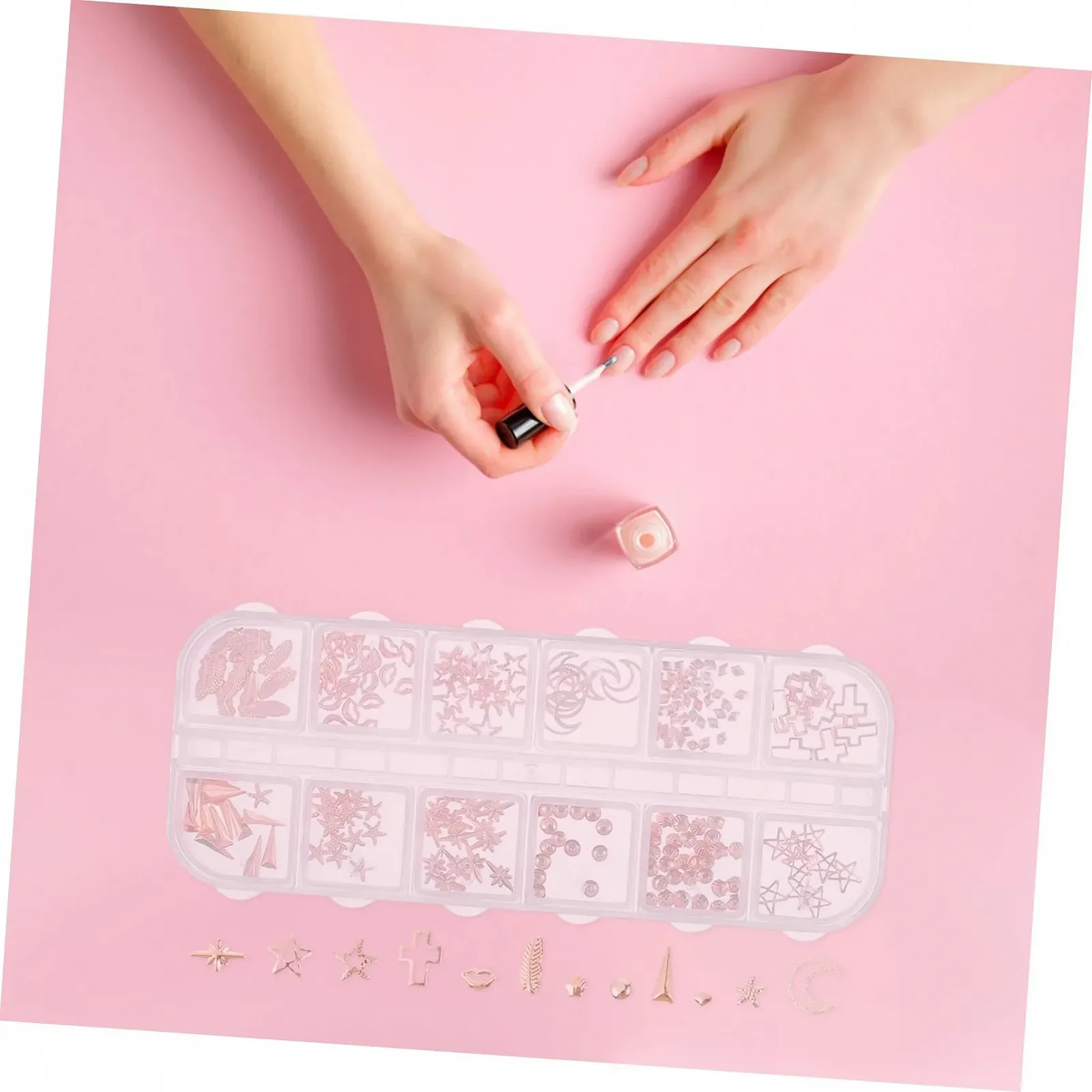 Прикраси Блискучі різнокольорові прикраси для творчого манікюру для дівчат та свят, фото №9