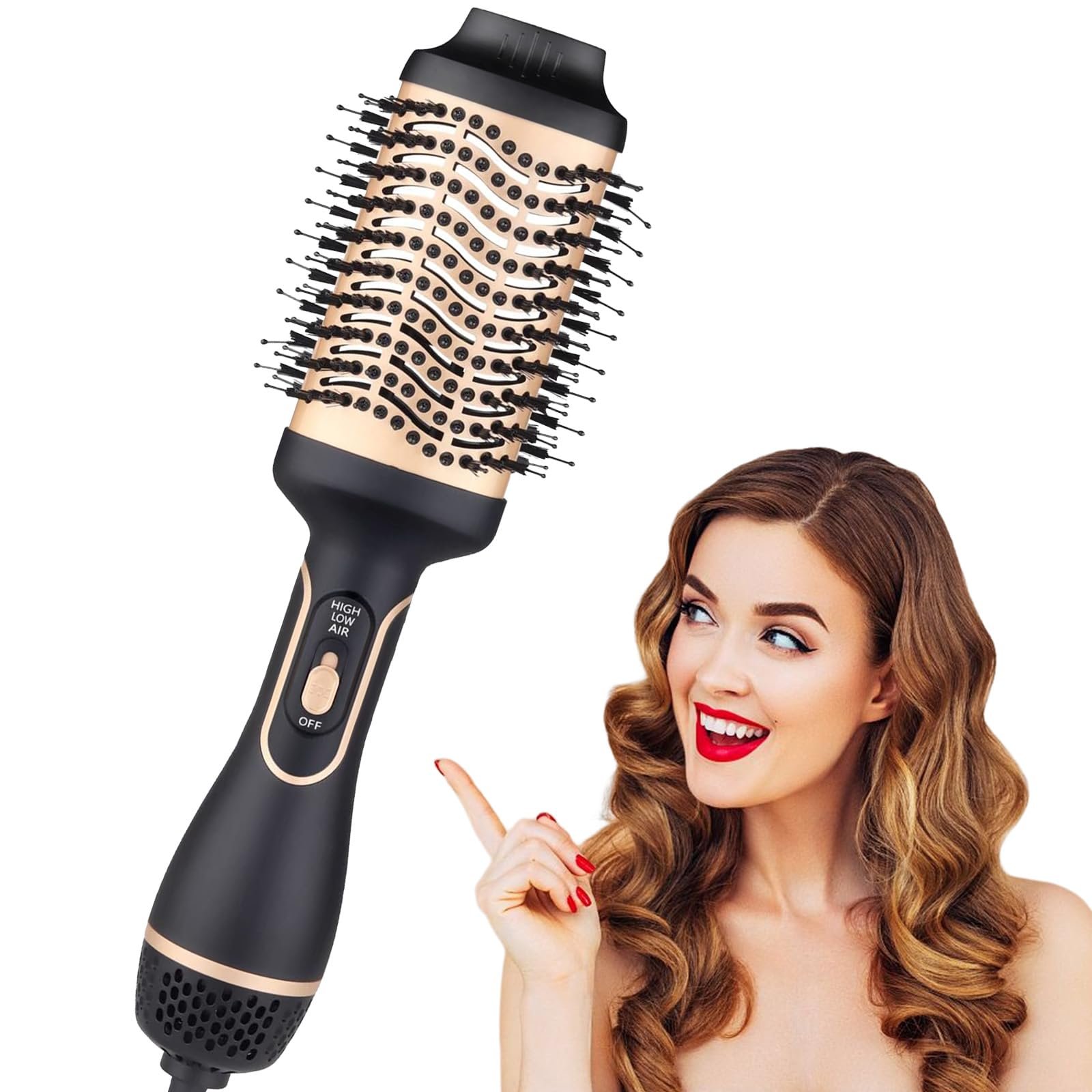 Фен-щітка Bizcasa Ionic Professional 4 в 1 100+ Million Negative Ions Gold, фото №1 Фен-щітка Bizcasa Ionic Professional 4 в 1 100+ Million Negative Ions Gold, фото №1
