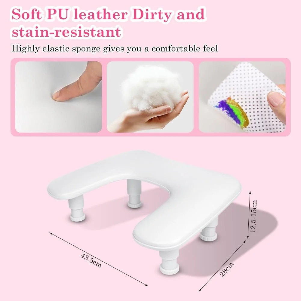 Підставка для рук U-подібна HOTUT для манікюрного салону, регульована по висоті, фото №2