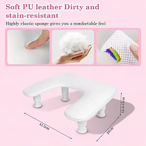 Підставка для рук U-подібна HOTUT для манікюрного салону, регульована по висоті synthetic.ua - Фото 1