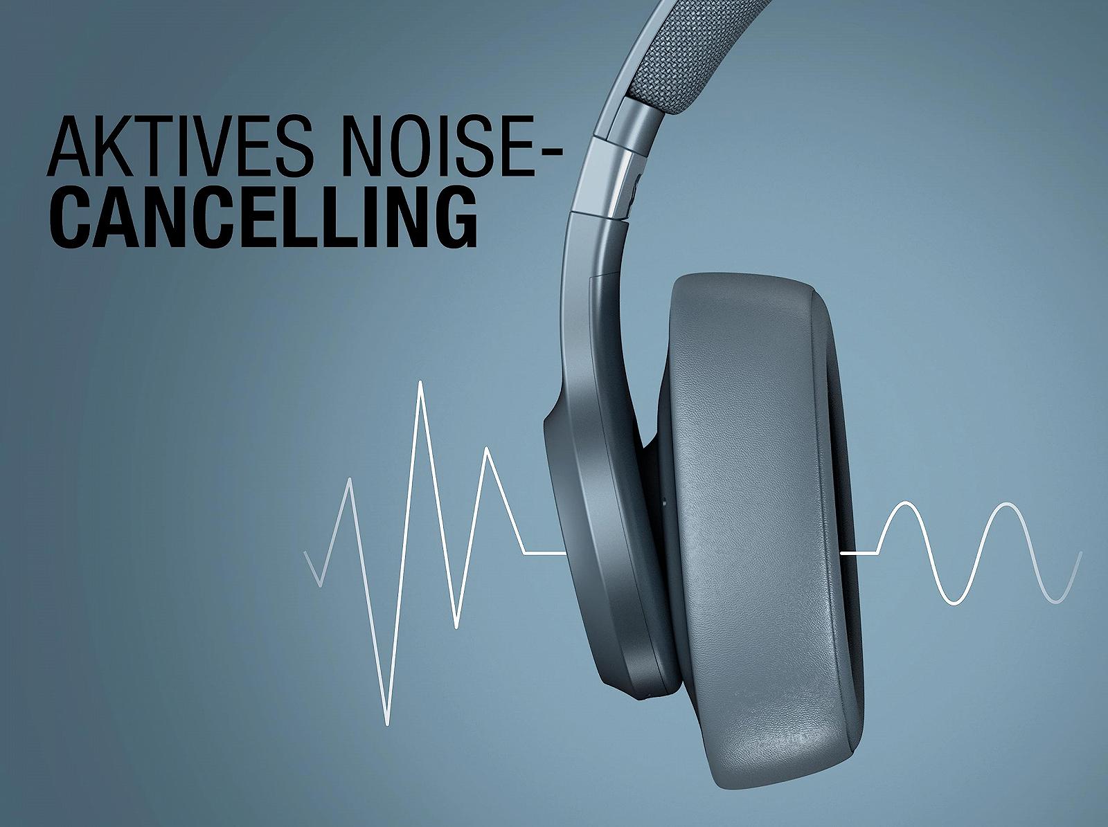 Наушники Fresh 'n Rebel Clam 2 ANC Wireless Noise Cancelling В накладном форм-факторе 60 часов воспроизведения с микрофоном Складные Быстрая зарядка Аудио вход Веганская кожа амбушюры (Dive Blue), фото №3