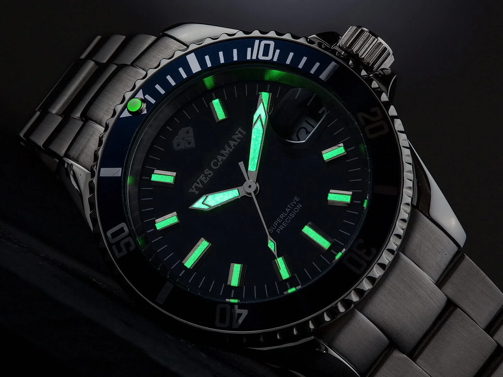 Часы Кварцевые Мужские Yves Camani Anwen YC1065-C Сталь Нержавеющая Синий / Серебряный, серебристый, Браслет, фото №5