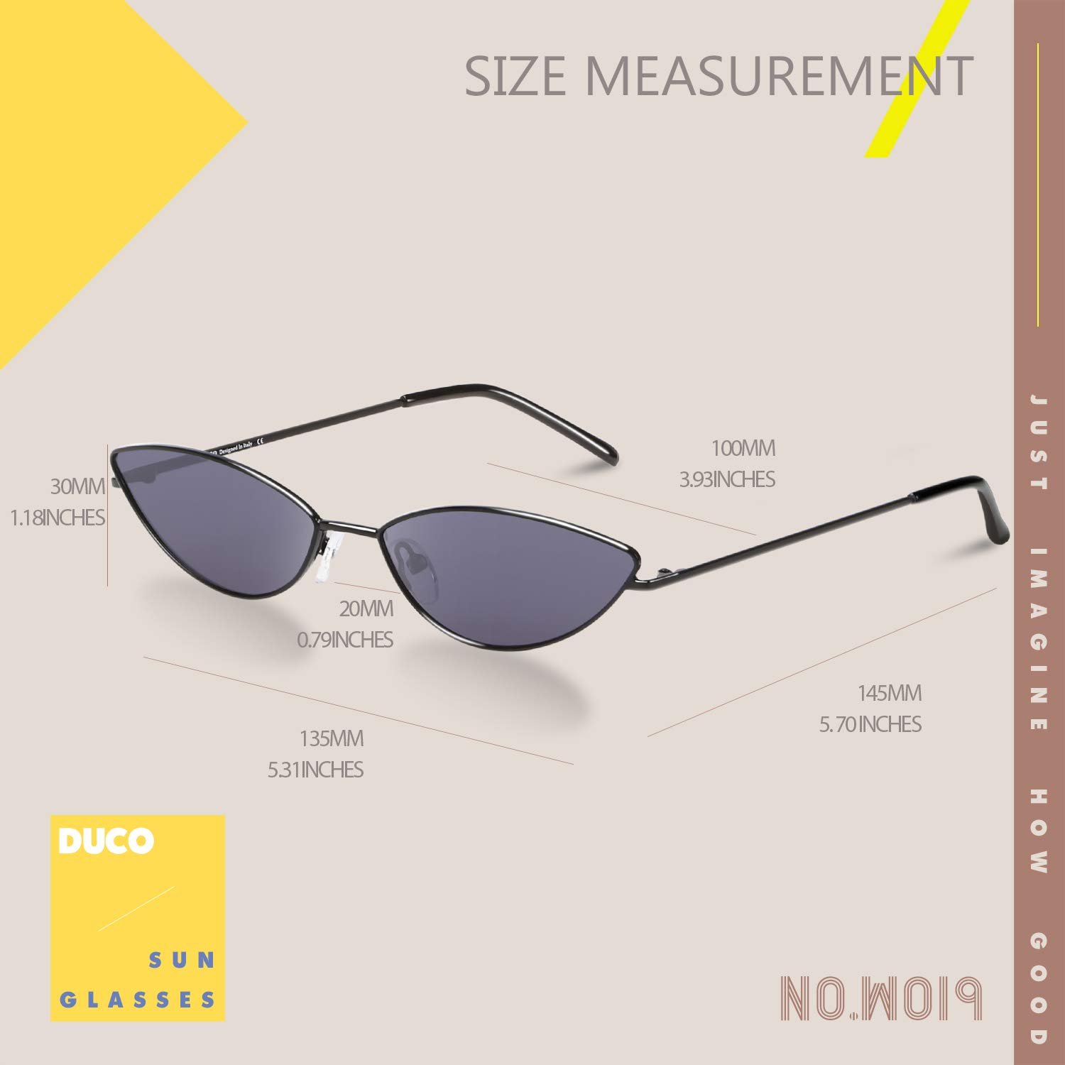 Вінтажні сонцезахисні окуляри DUCO для жінок Ретро Готичні Поляризовані сонцезахисні окуляри UV400 Захист, фото №3