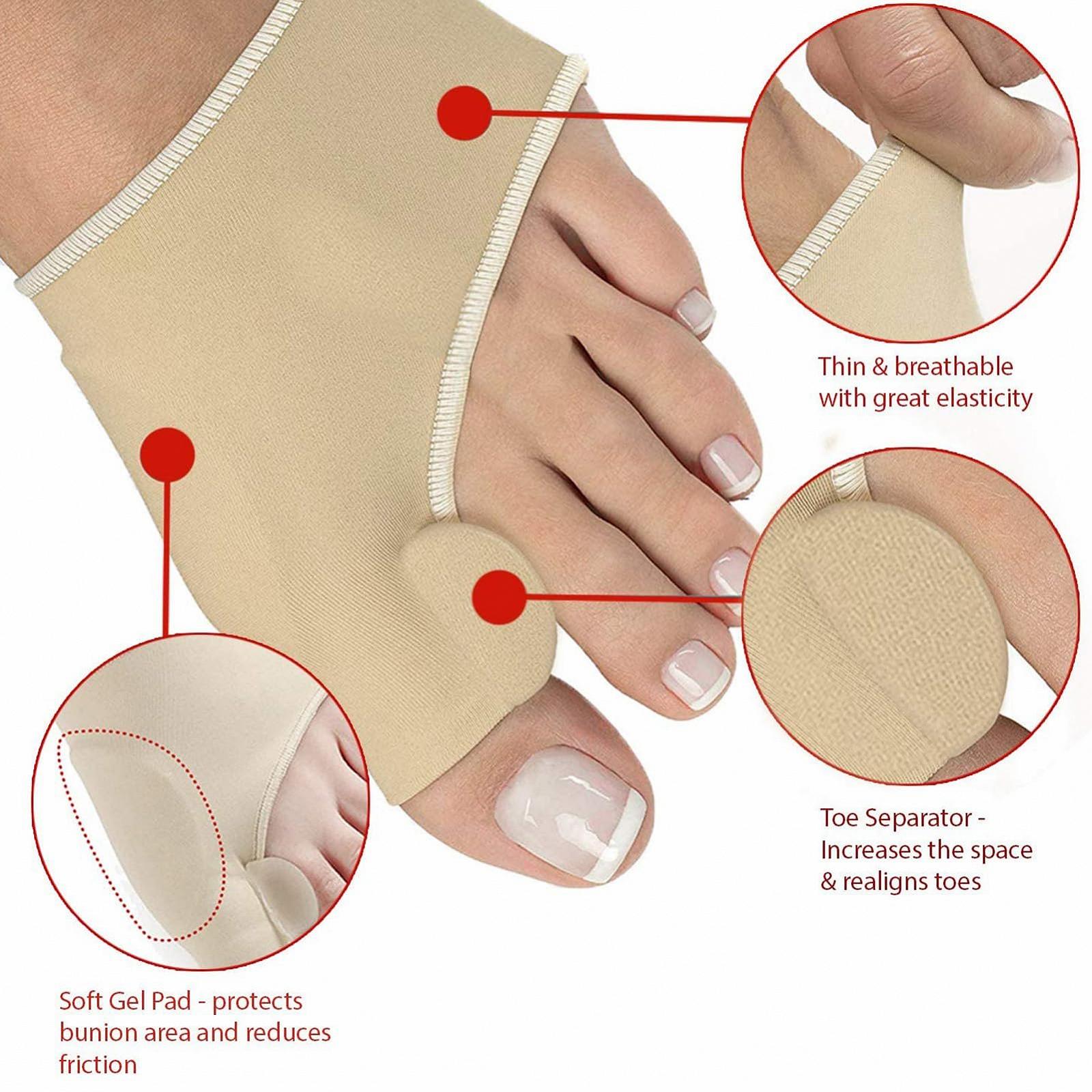 Випрямлячі для великих пальців Tbest, нейлон, дихаючі, м'які, нековзні, корекція вальгусної деформації, фото №3 Випрямлячі для великих пальців Tbest, нейлон, дихаючі, м'які, нековзні, корекція вальгусної деформації, фото №3