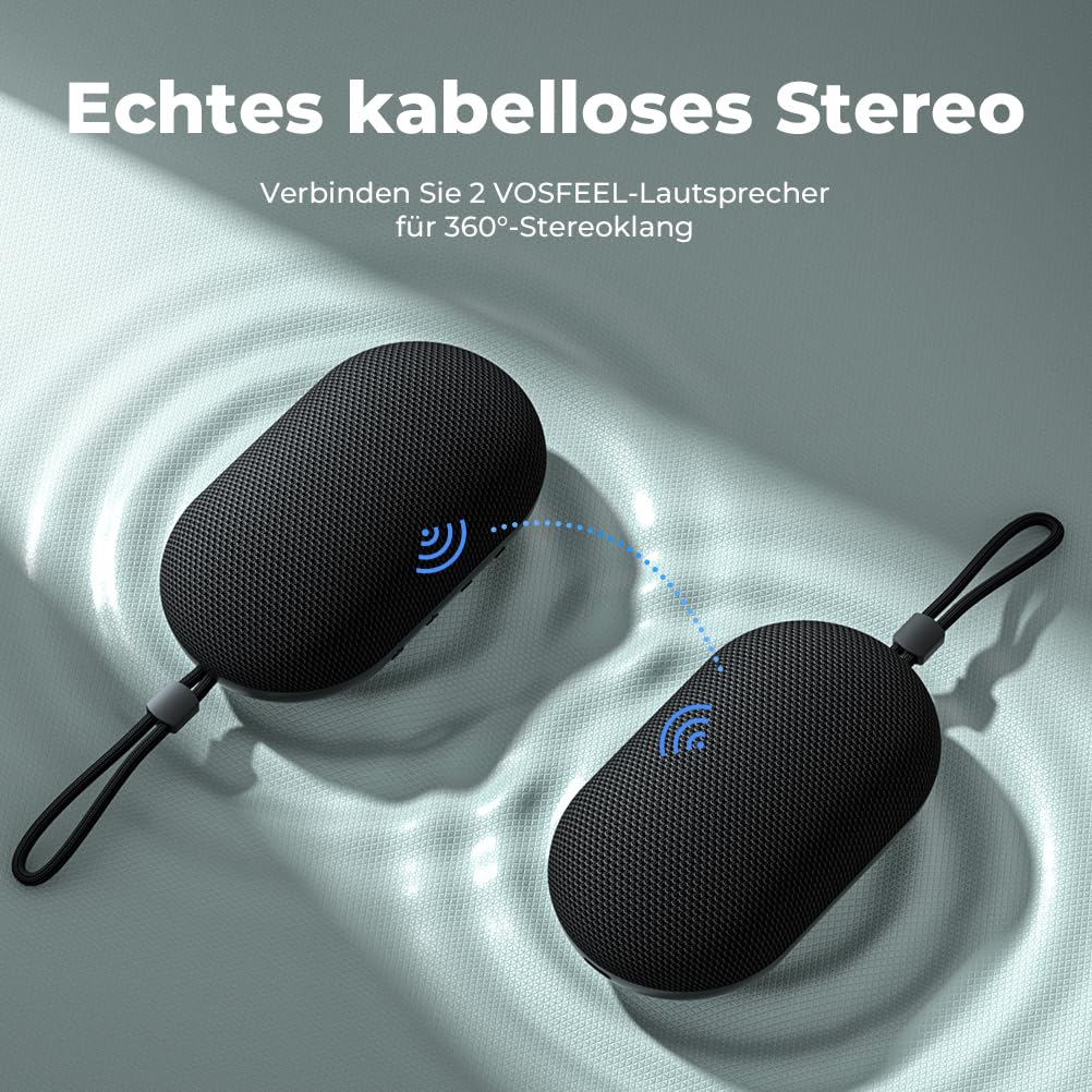 Колонка VOSFFEL Music Box IPX7 Bluetooth Speaker Small Waterproof Portable Wireless Bluetooth USB з SD Card, фото №3