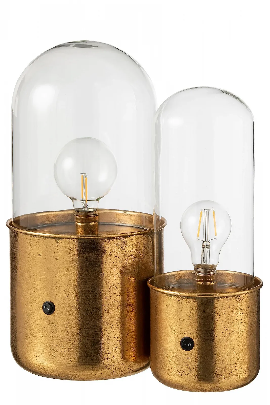 Настільна лампа J-Line Antique LED Glass/Zinc Gold Large, фото №4