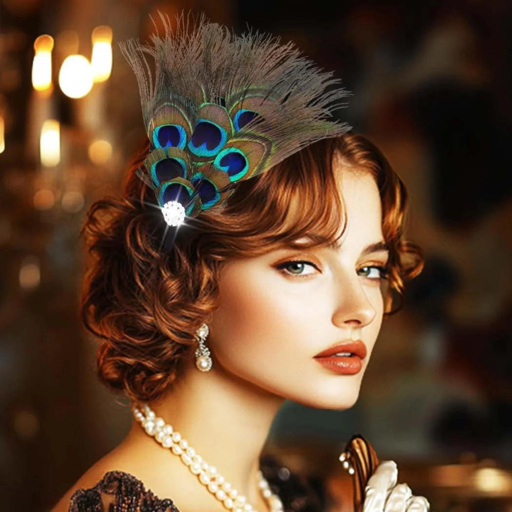 Обруч на голову з пір'ям, фото №3